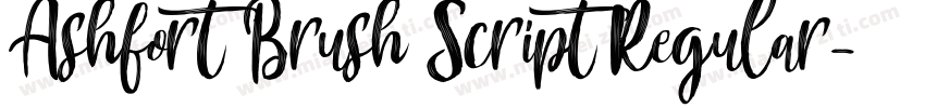 Ashfort Brush Script Regular字体转换
